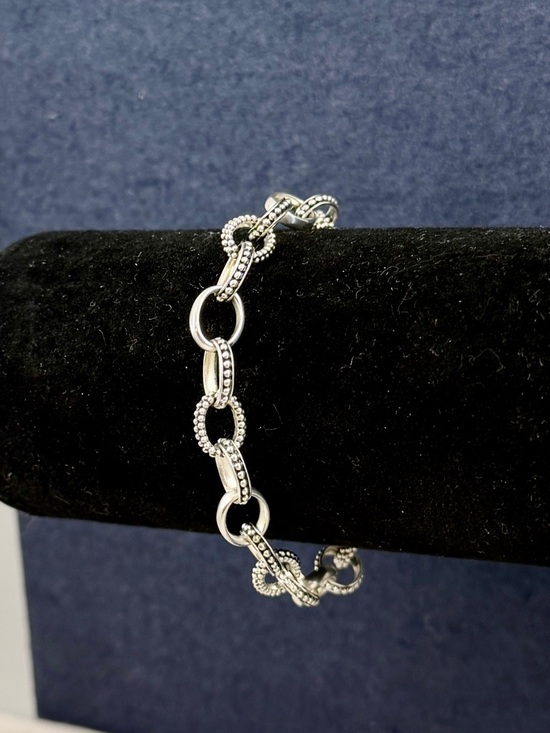 LAGOS Jewelry - LAGOS Sterling Silver Caviar Bead Link Popcorn Beaded Dot Bracelet; 7.5”